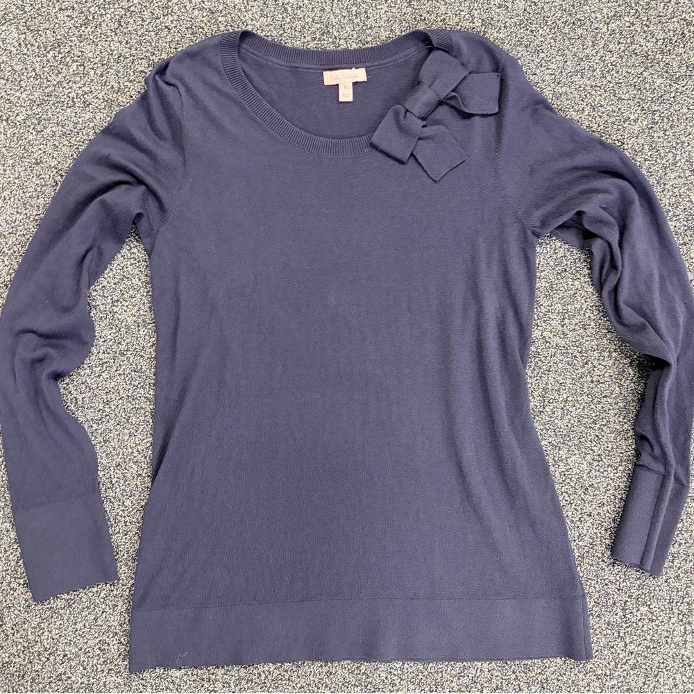 Lilly Pulitzer Purple Long Sleeve Top with Bow